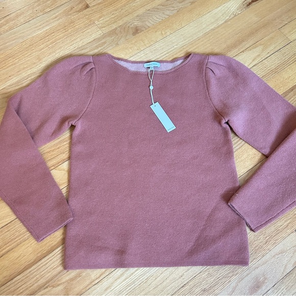 Rebecca Taylor Cashmere Blend Sweater Puff Sleeves Size Medium. NWT - Picture 3 of 12